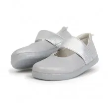 Bobux I Walk Demi Silver Ballerina Pumps