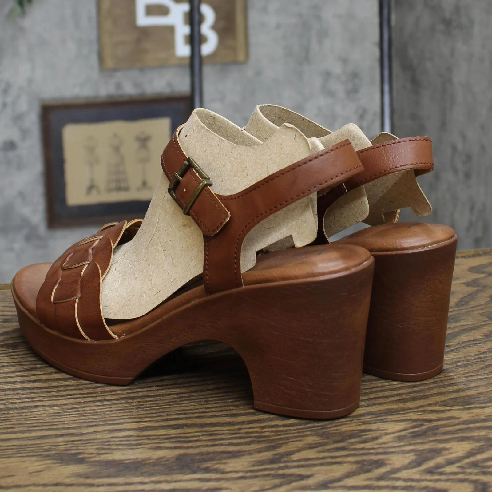 B.o.c. Women's Gigi Comfort Strap Heeled Sandals BC0012106 Brown 10M