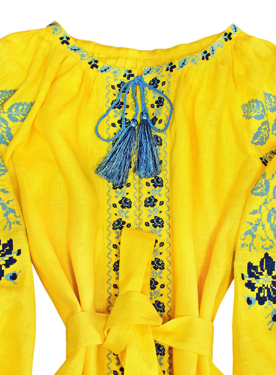 Boho style kaftan with embroidery