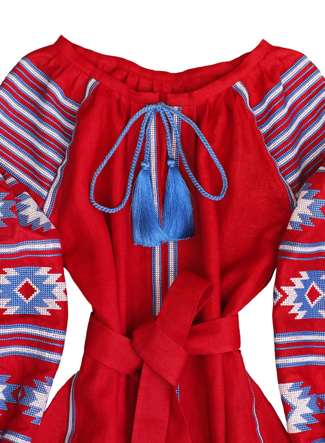 Boho style kaftan with embroidery