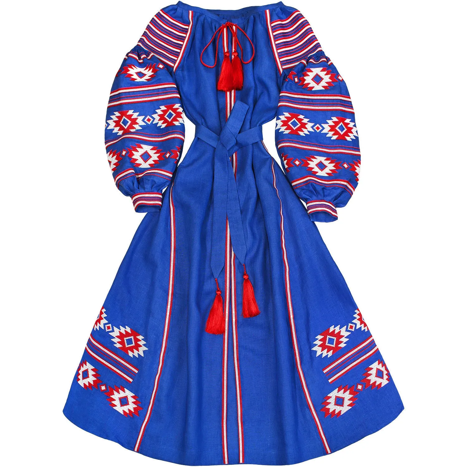 Boho style kaftan with embroidery