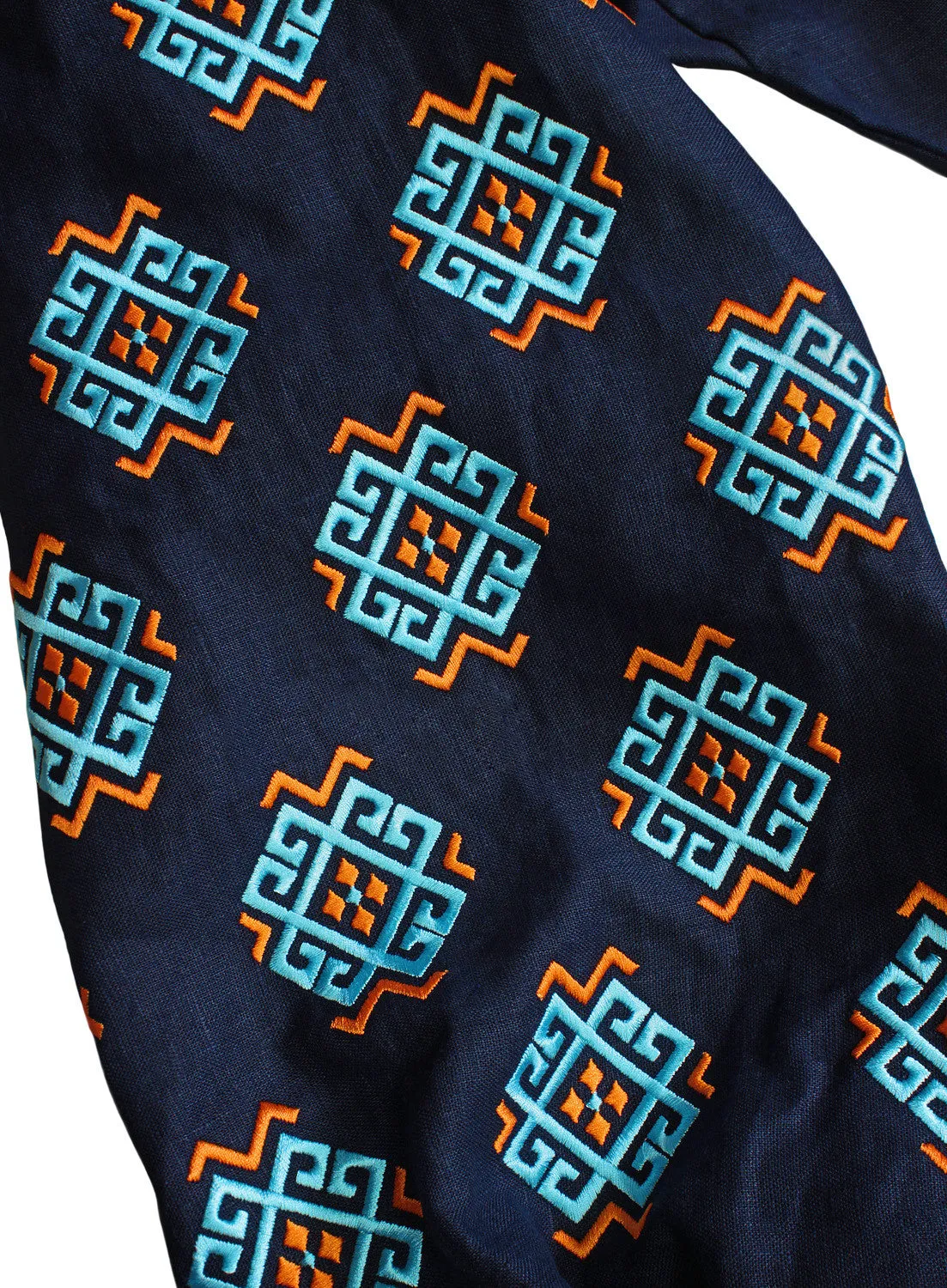Boho style kaftan with embroidery