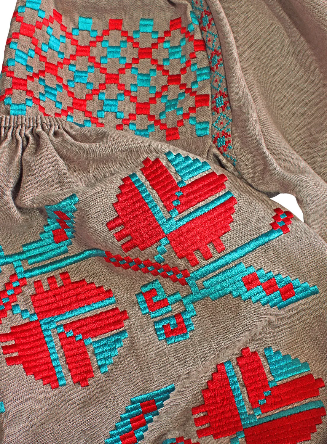 Boho style kaftan with embroidery