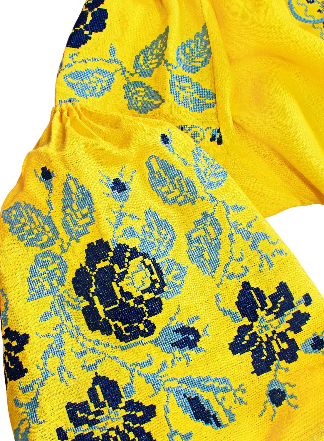 Boho style kaftan with embroidery