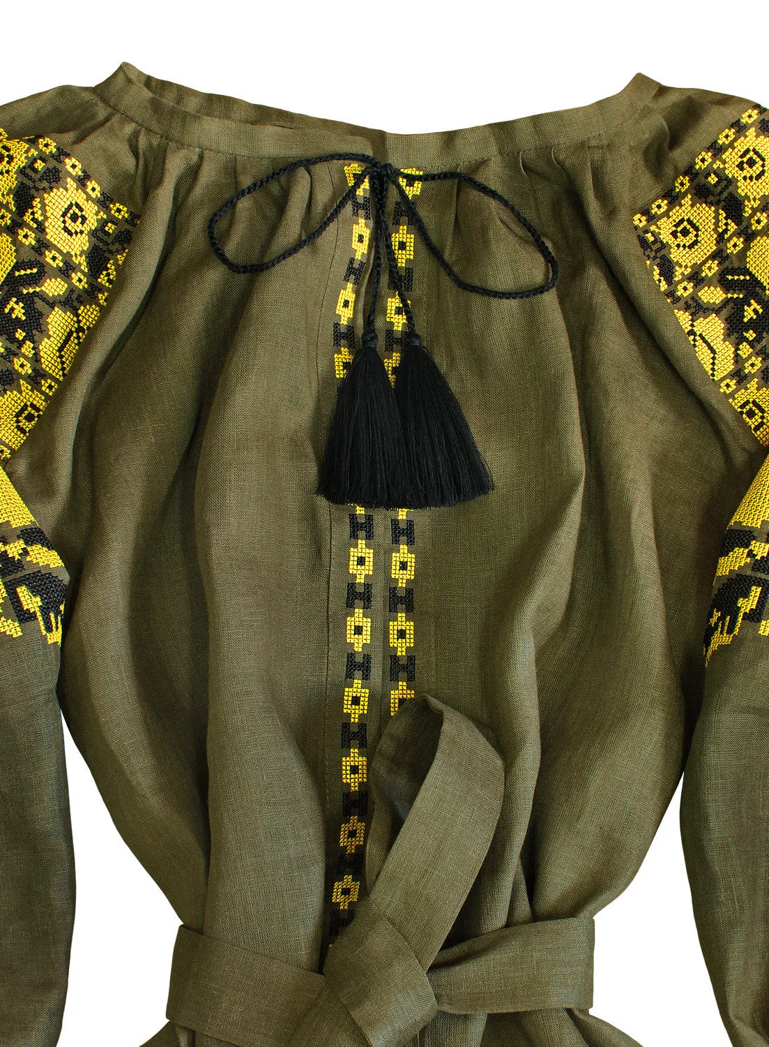 Boho style kaftan with embroidery