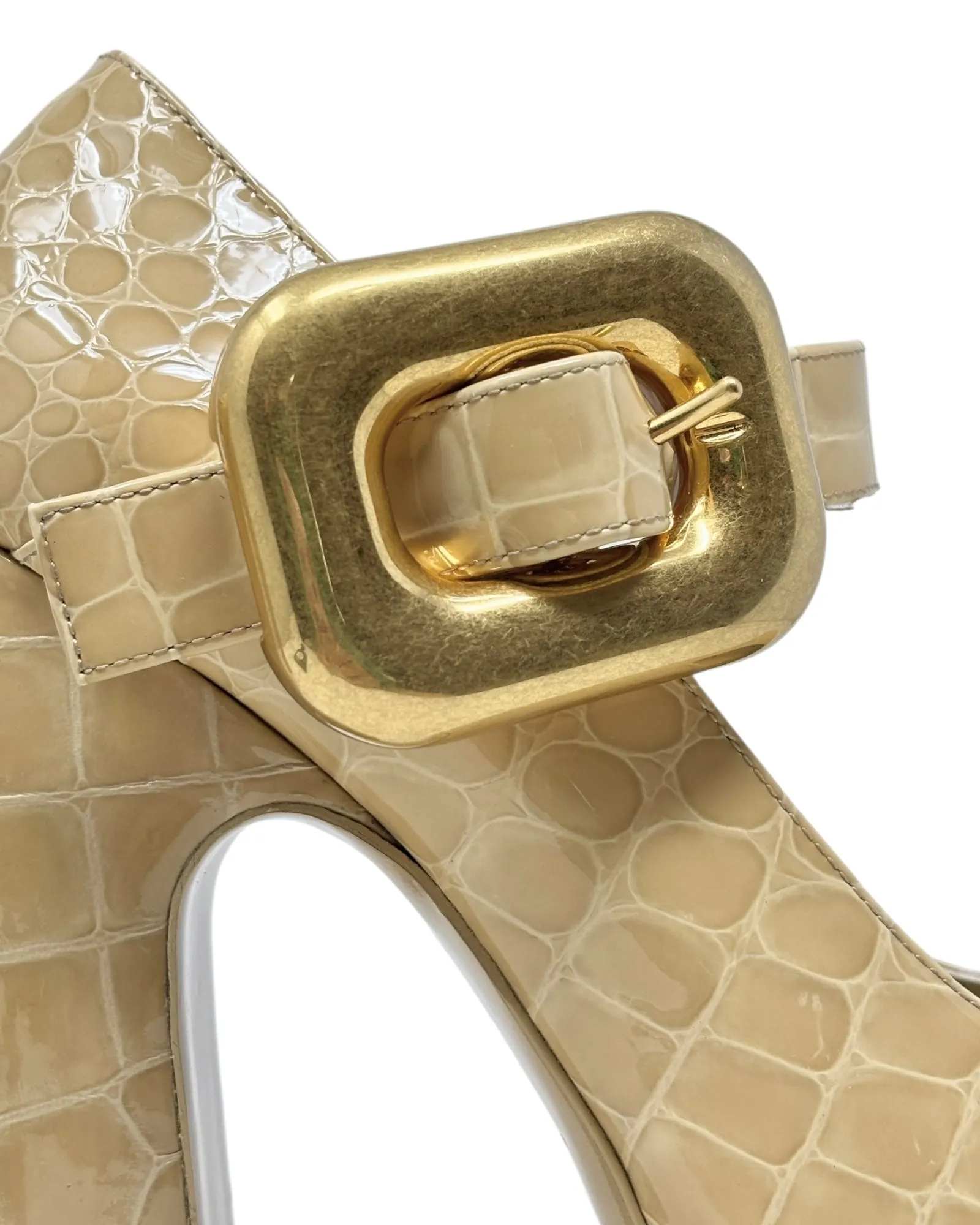 Bottega Veneta ‘Mostra’ Mary Jane Platform in Praline, FW22, EU 39.5 / US 9.5