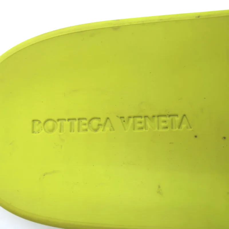 Bottega Veneta Rubber Carpet Slides Chartreuse Size 38 Flat Sandals