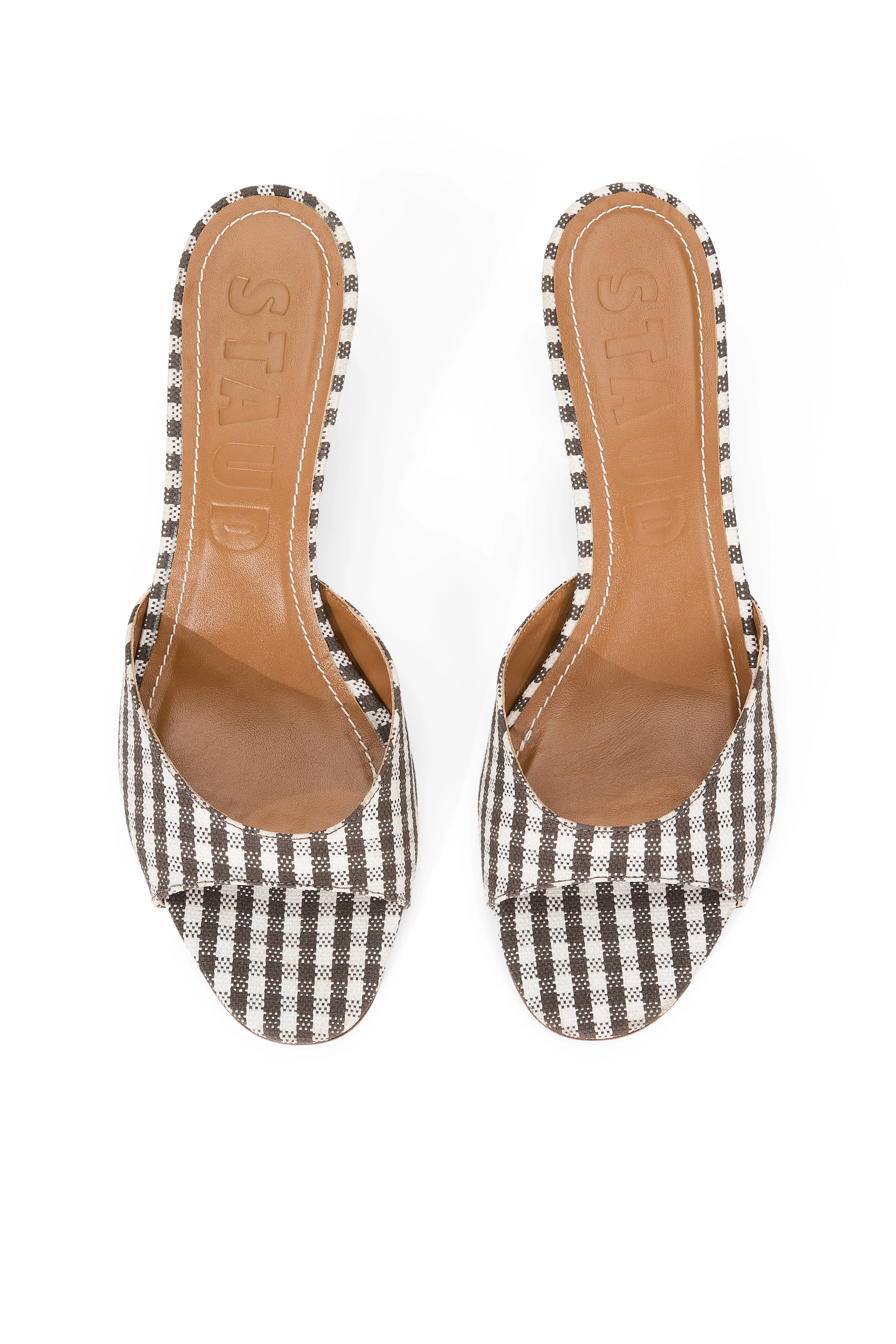 Brigitte Mule Dark Chocolate Micro Check