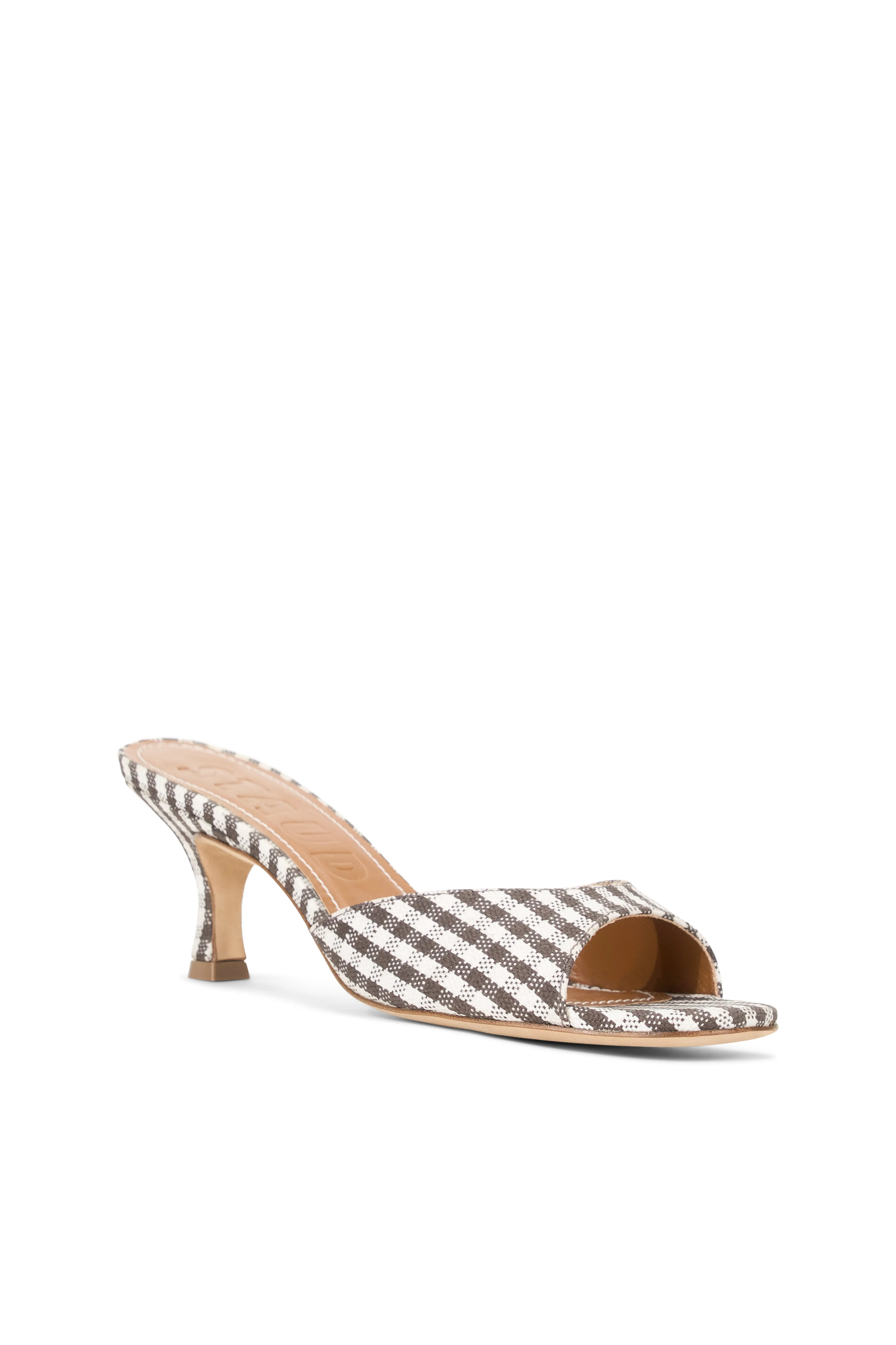 Brigitte Mule Dark Chocolate Micro Check