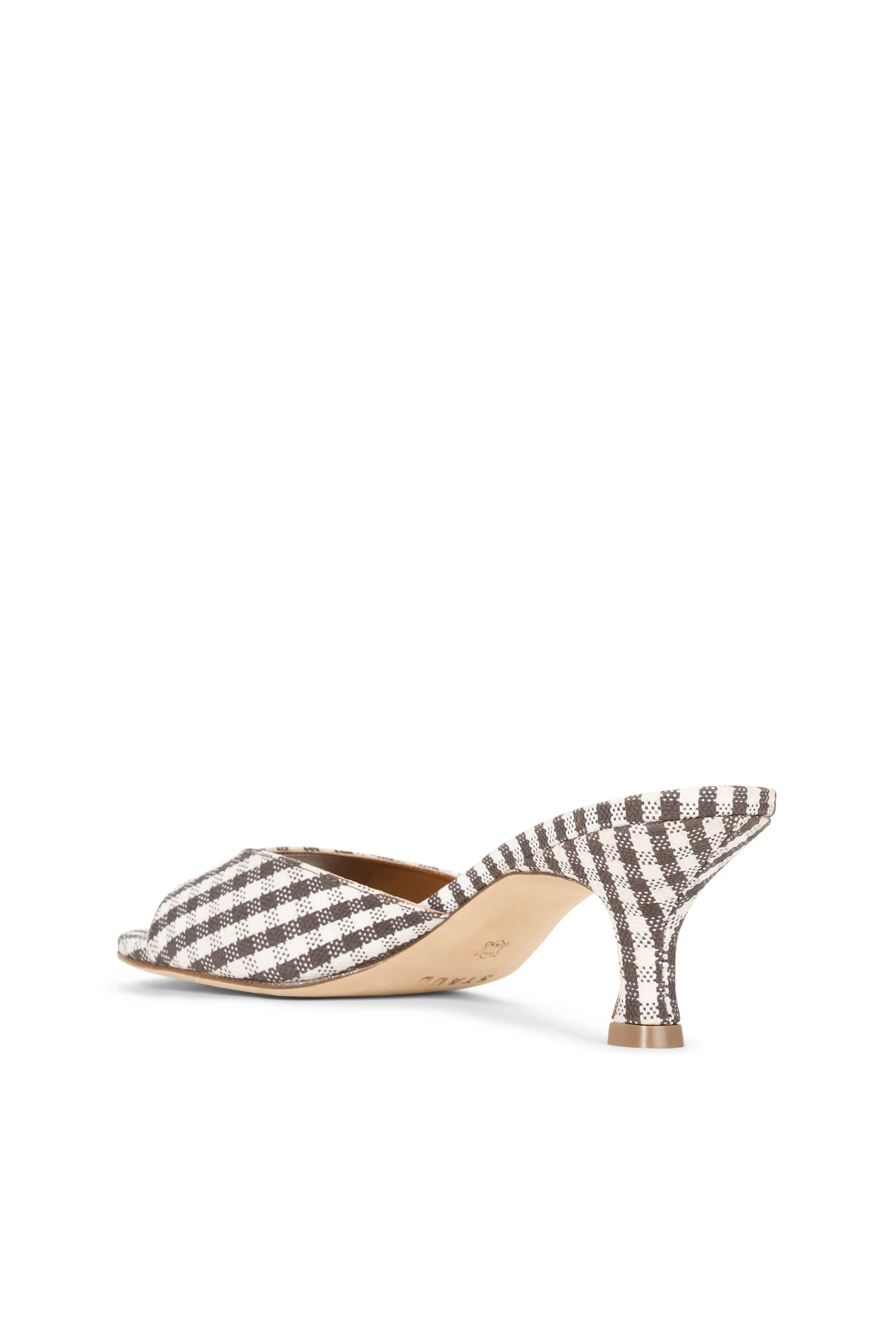 Brigitte Mule Dark Chocolate Micro Check