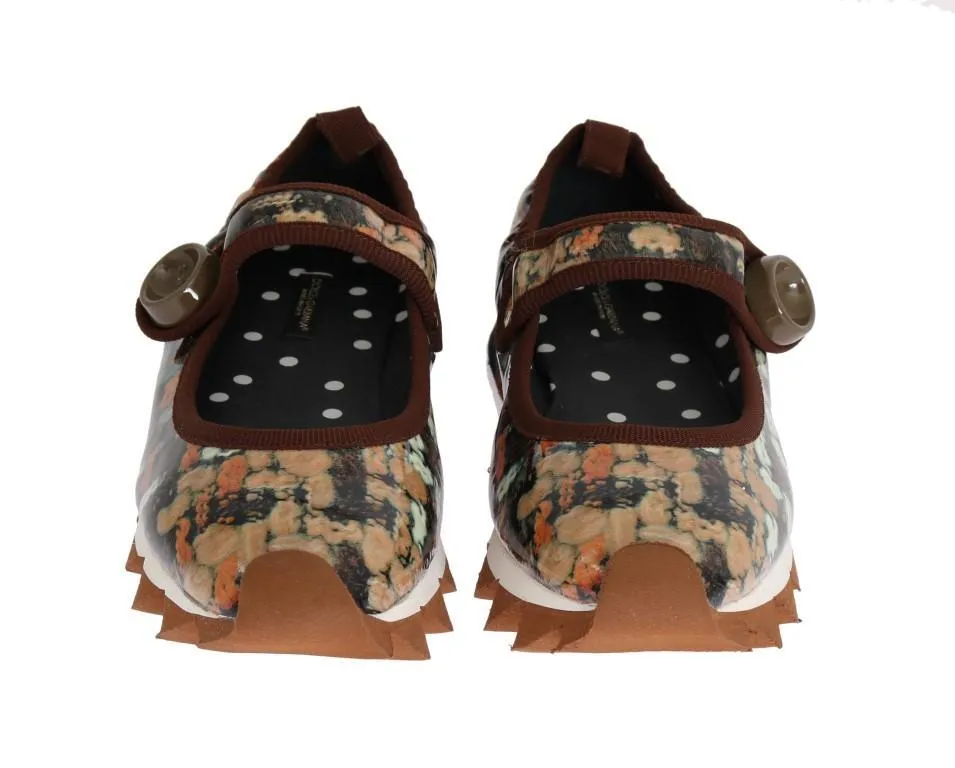 Brown Patent Leather Ballerina Shoes