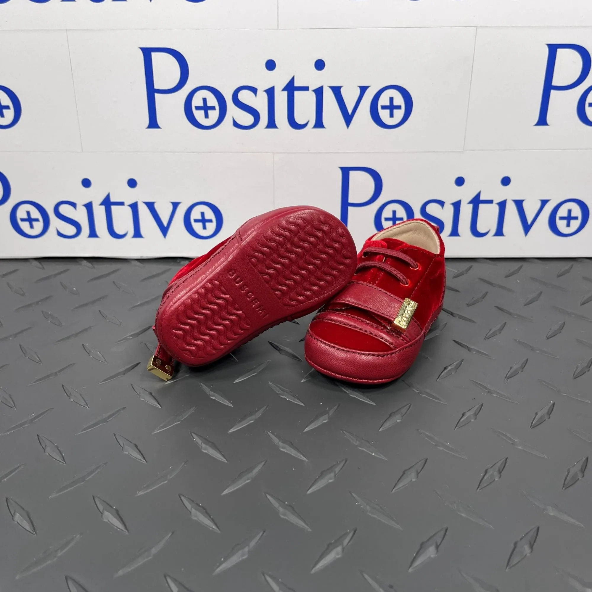 Buscemi 50MM Baby Scarlet Velvet Sneakers