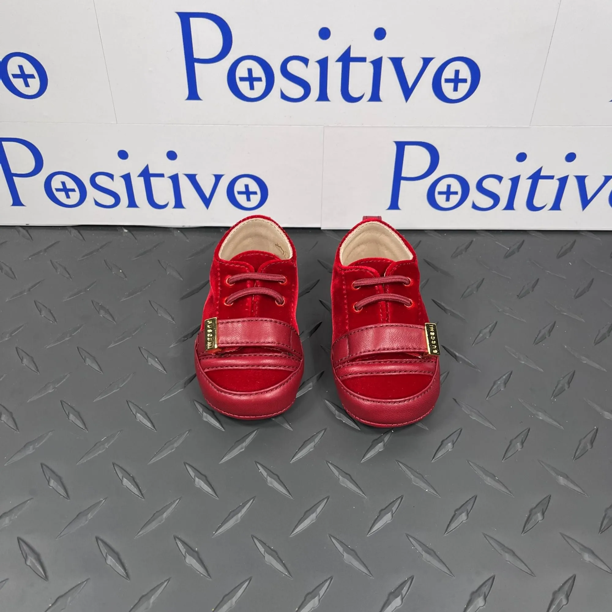 Buscemi 50MM Baby Scarlet Velvet Sneakers