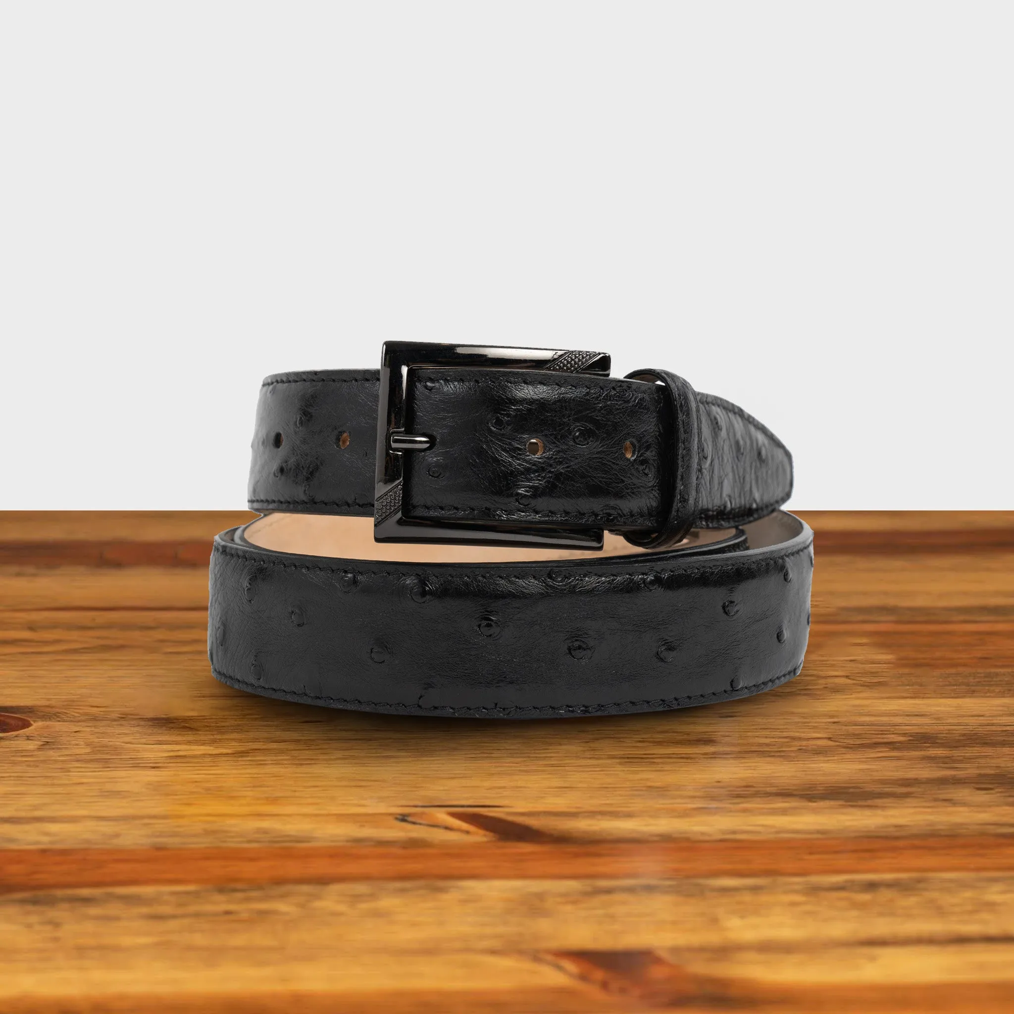 C1450 Calzoleria Toscana Genuine Ostrich Belt