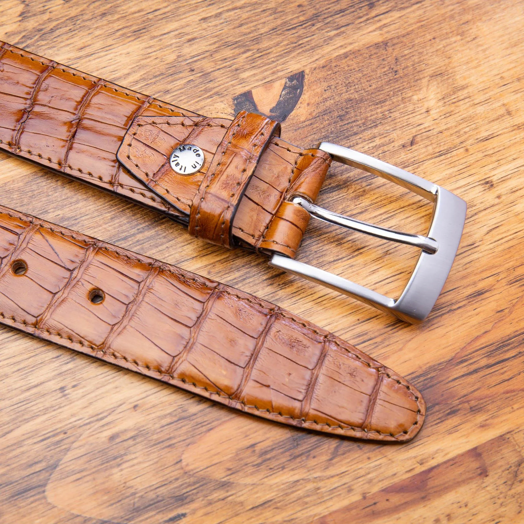 C7981 Calzoleria Toscana Exotic Hornback Belt