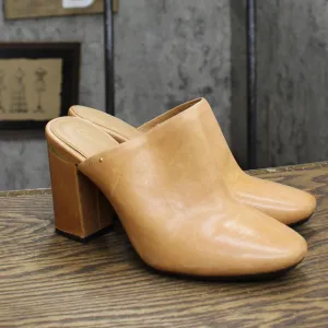Calvin Klein Women's Cantha Open Back Mule E2570 Almond Tan Brown 6M