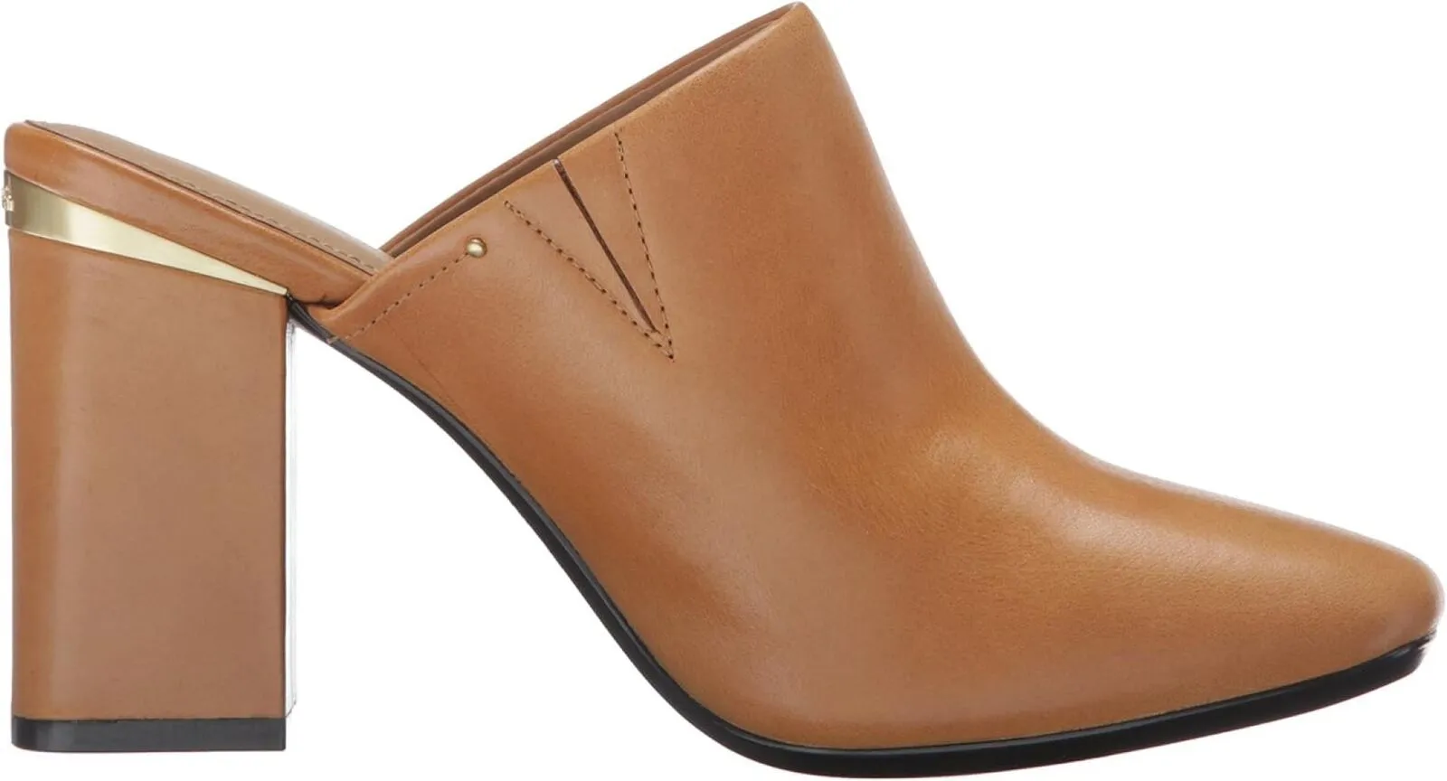 Calvin Klein Women's Cantha Open Back Mule E2570 Almond Tan Brown 6M