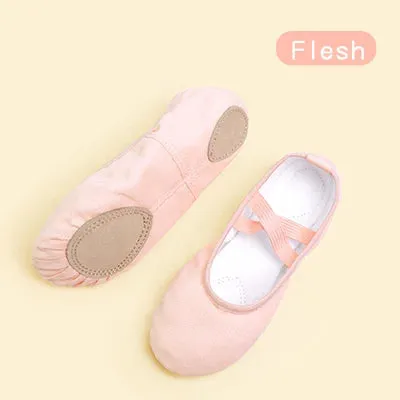 Canvas Ballet Dance Shoes for Girls and Women - Soft Sole Gymnastics Training Slippers