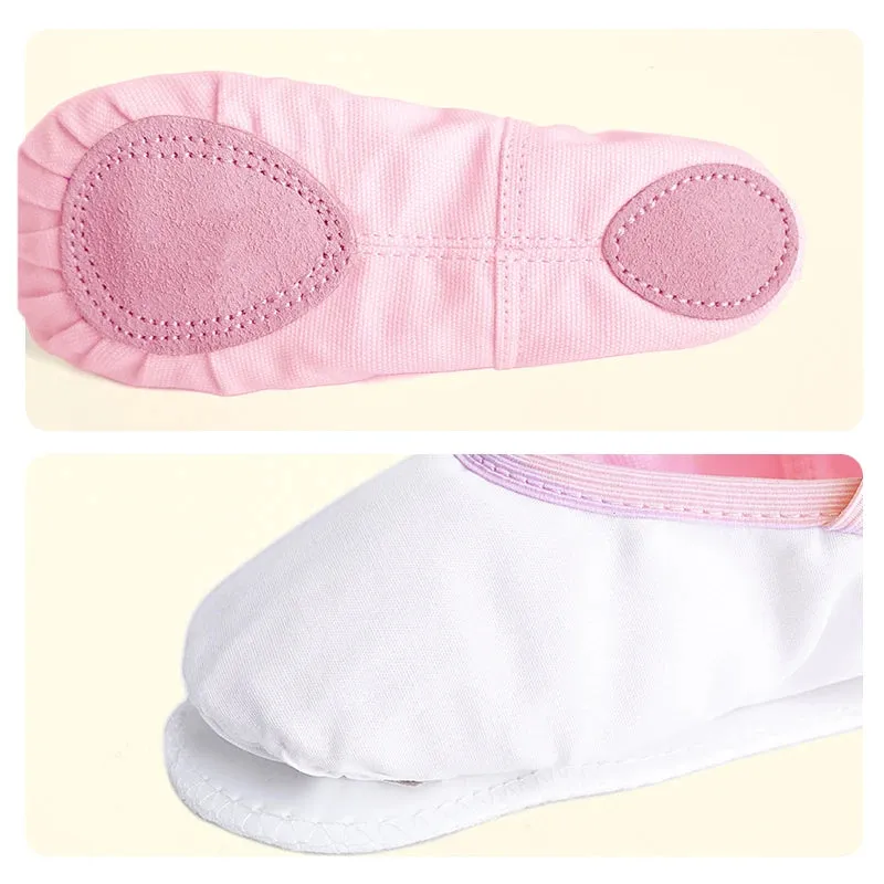 Canvas Ballet Dance Shoes for Girls and Women - Soft Sole Gymnastics Training Slippers
