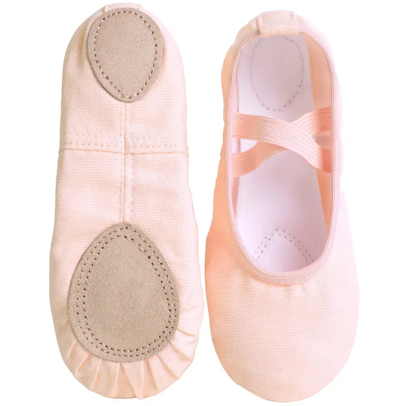 Canvas Ballet Dance Shoes for Girls and Women - Soft Sole Gymnastics Training Slippers