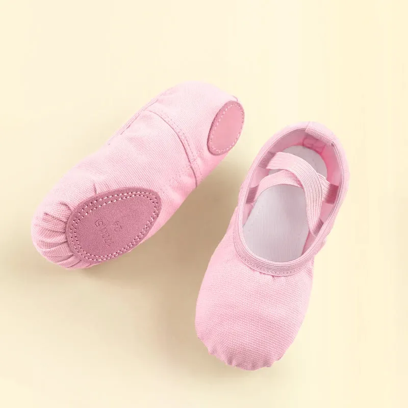 Canvas Ballet Dance Shoes for Girls and Women - Soft Sole Gymnastics Training Slippers