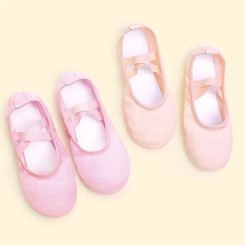 Canvas Ballet Dance Shoes for Girls and Women - Soft Sole Gymnastics Training Slippers