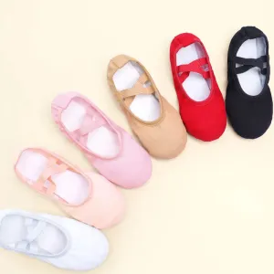 Canvas Ballet Dance Shoes for Girls and Women - Soft Sole Gymnastics Training Slippers