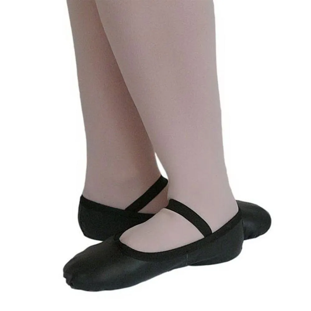Capezio 200 Ladies Full Sole Leather Ballet Slippers - Black