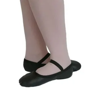 Capezio 200 Ladies Full Sole Leather Ballet Slippers - Black