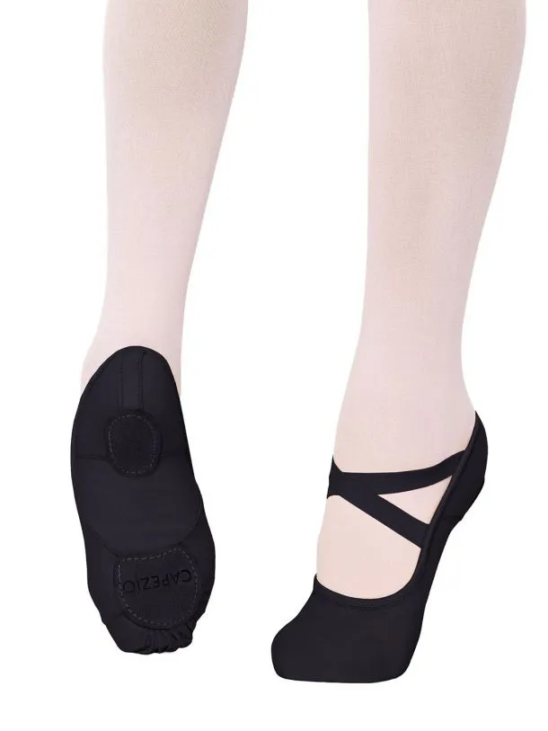 Capezio Hanami Stretch Canvas Child Black & White Ballet Shoe 2037C