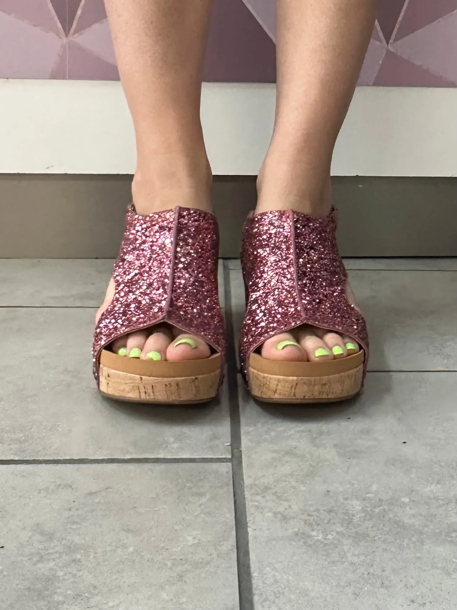 Carley Wedges: Berry Glitter