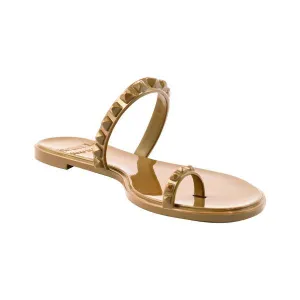 Carmen Sol Maria Flat Sandal - Nude