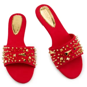Carnival-12 Flat Studded Sandals