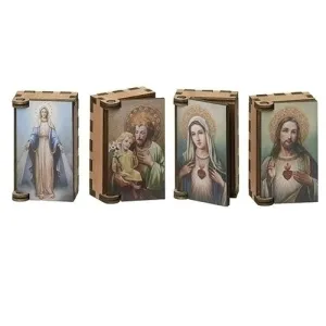 Catholic Art Wood Trinket Box 1 1/4".Only 1 box of this will be sent!