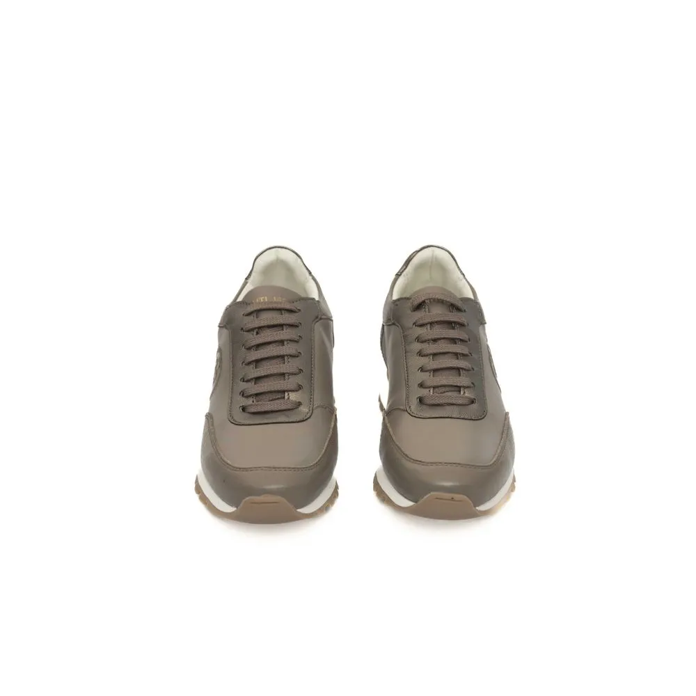 Cerruti 1881 Beige Cowhide Women Platform Sneaker