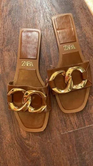 Chain Flat Mules (size 39)