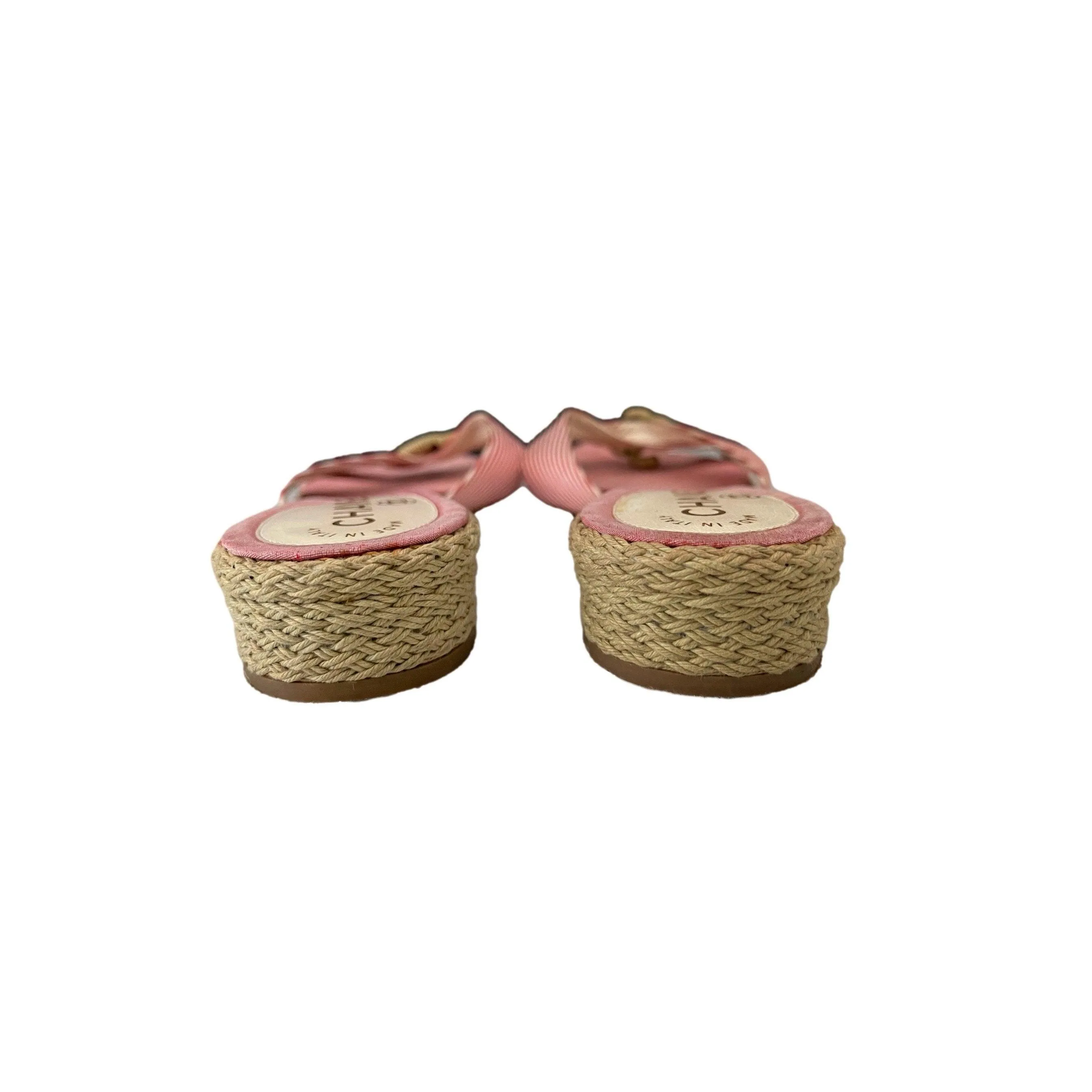 Chanel Red Stripe Logo Slides