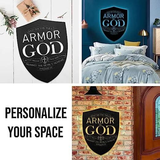 Christianartbag Metal Signs, Armor Of God - Ephesians 6:11, Christian Wall Art With Religious Scripture, Appreciation Gifts For Family