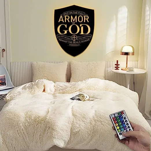 Christianartbag Metal Signs, Armor Of God - Ephesians 6:11, Christian Wall Art With Religious Scripture, Appreciation Gifts For Family