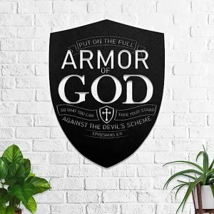 Christianartbag Metal Signs, Armor Of God - Ephesians 6:11, Christian Wall Art With Religious Scripture, Appreciation Gifts For Family