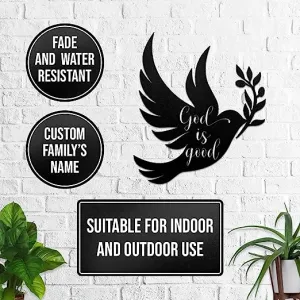 Christianartbag Metal Signs, God Is Good, Christian Wall Art With Religious Scripture, Appreciation Gifts For Family