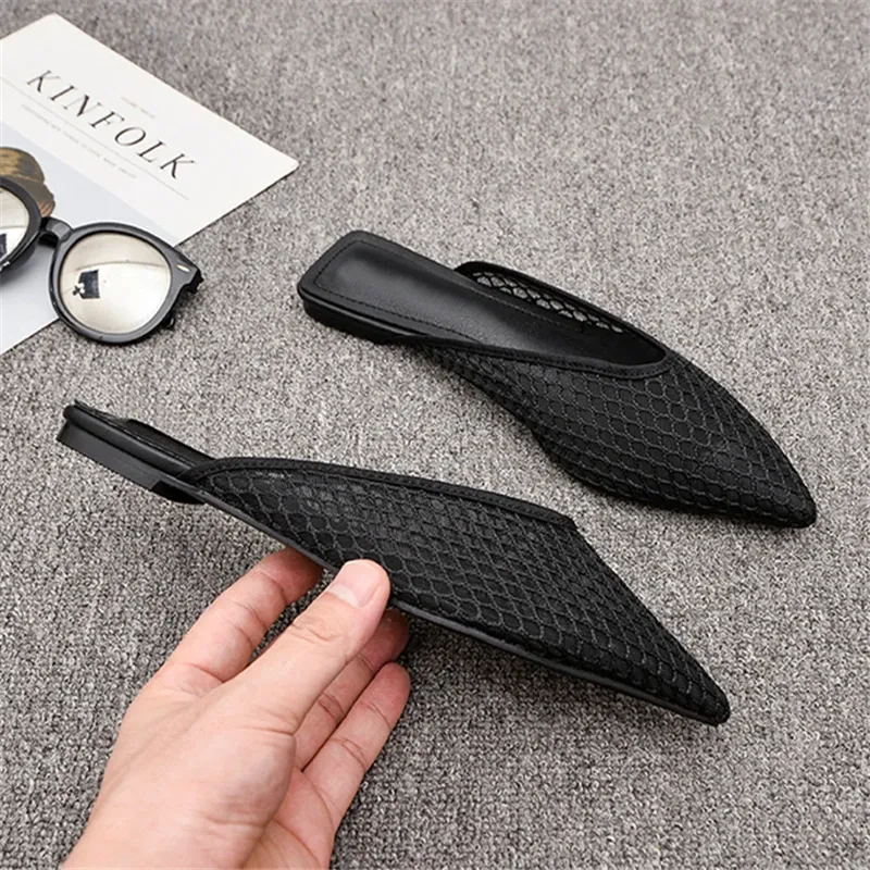 Claribel® | Flat Mules With A Mesh Pattern