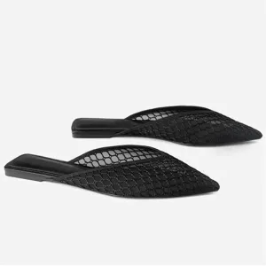 Claribel® | Flat Mules With A Mesh Pattern