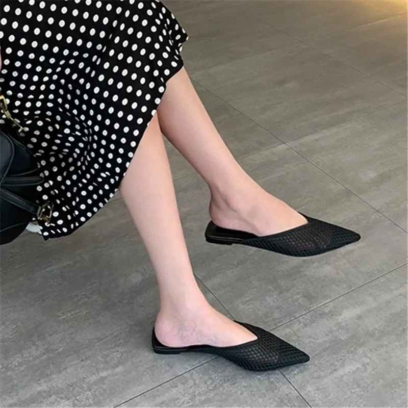 Claribel® | Flat Mules With A Mesh Pattern