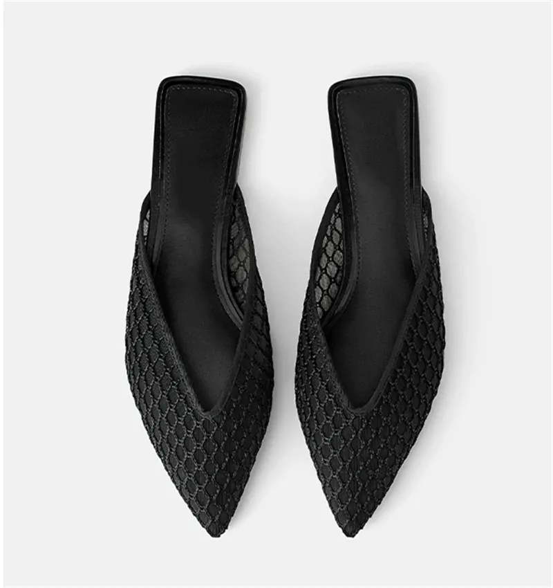 Claribel® | Flat Mules With A Mesh Pattern