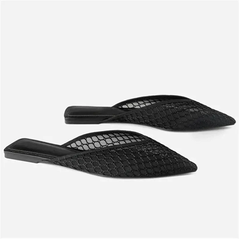 Claribel® | Flat Mules With A Mesh Pattern