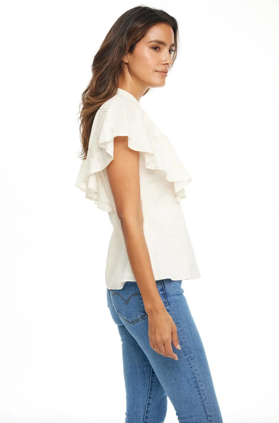 Collins Blouse-Ivory-Final Sale