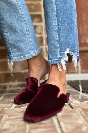 Corky's Burgundy Spotlight Velvet Mule