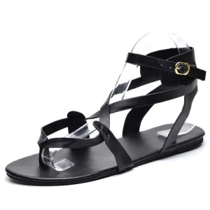 COSIDRAM 2018 Shoes Woman Summer Shoes Female Casual Flat Heels Ankle Strap Women Sandals Plus Size 42 43 SNE-015