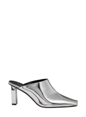 COURRÈGES | Sleek Mirror Heeled Mules